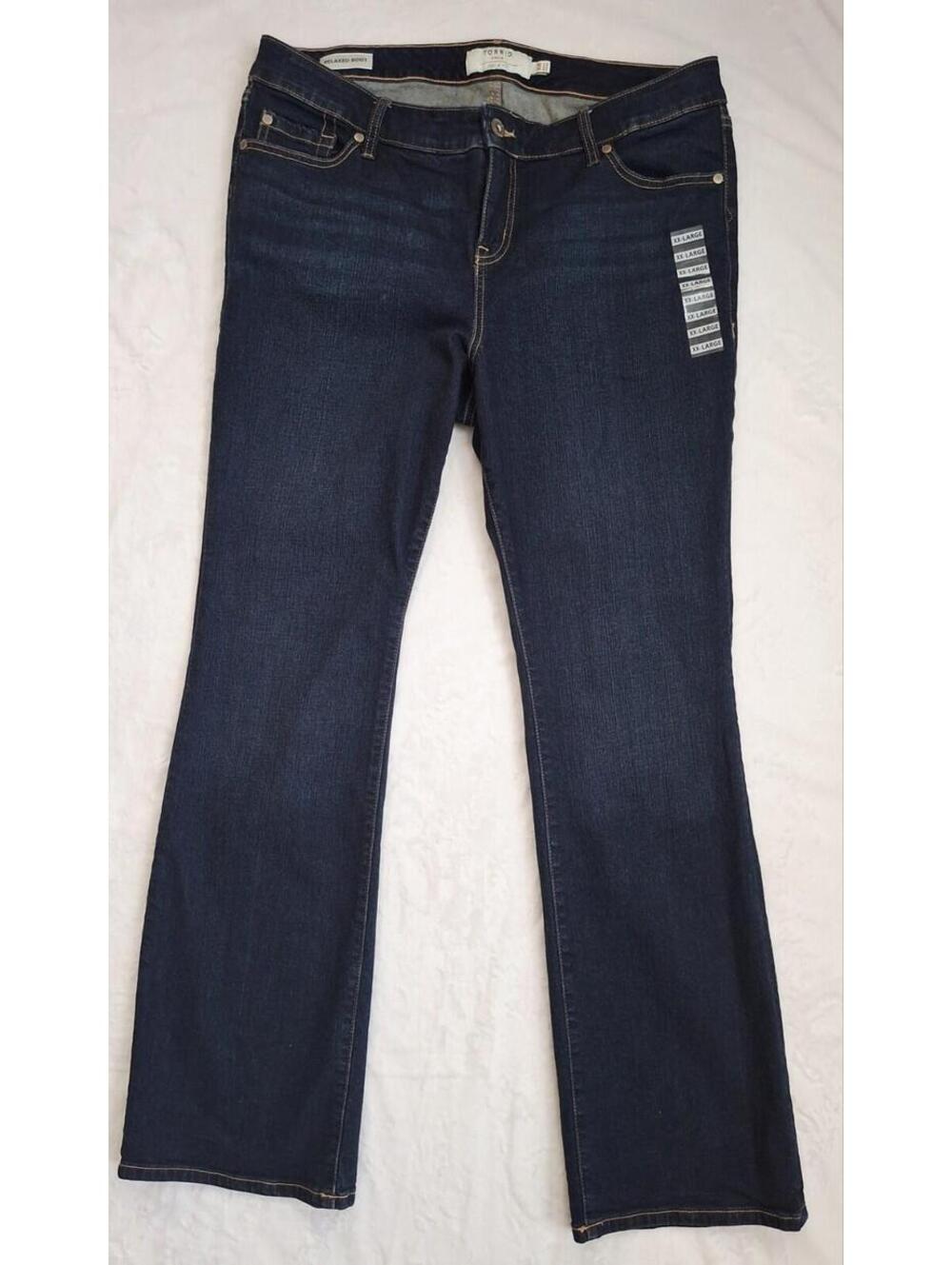 Torrid Relaxed Bootcut Dark Wash Stretch Denim Jeans Women's 16R